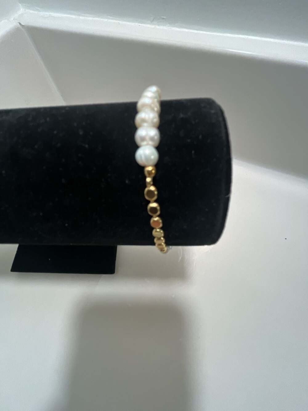 Sodini Andromeda Gold Tone Pearl and Beaded Charm Bracelet